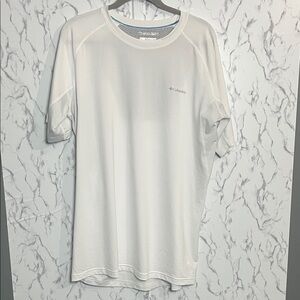 Columbia White Short Sleeve Performance Shirt